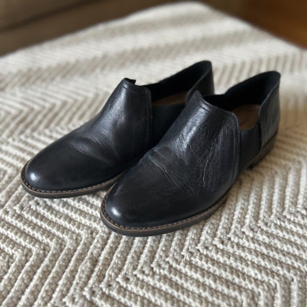 Clarks Black Leather Loafers